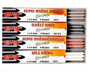 Sepija KOH-I-NOOR, brni sarkana, D=5.6mm, (4373) iepak./6gab;